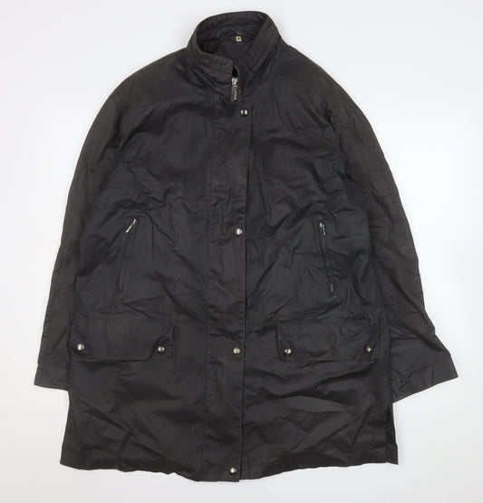 Womens UK Size M Cloud Nine Black Rain Coat