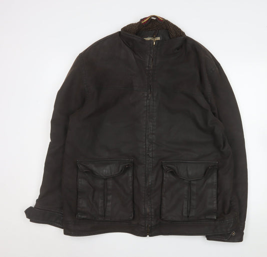 Mens UK Size XL Maine New England Brown Bomber Jacket