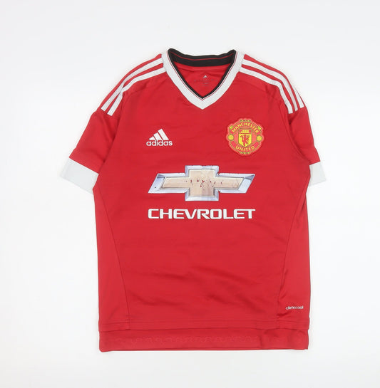 Teens UK Size 13 adidas Red  T-Shirt