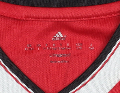Teens UK Size 13 adidas Red  T-Shirt