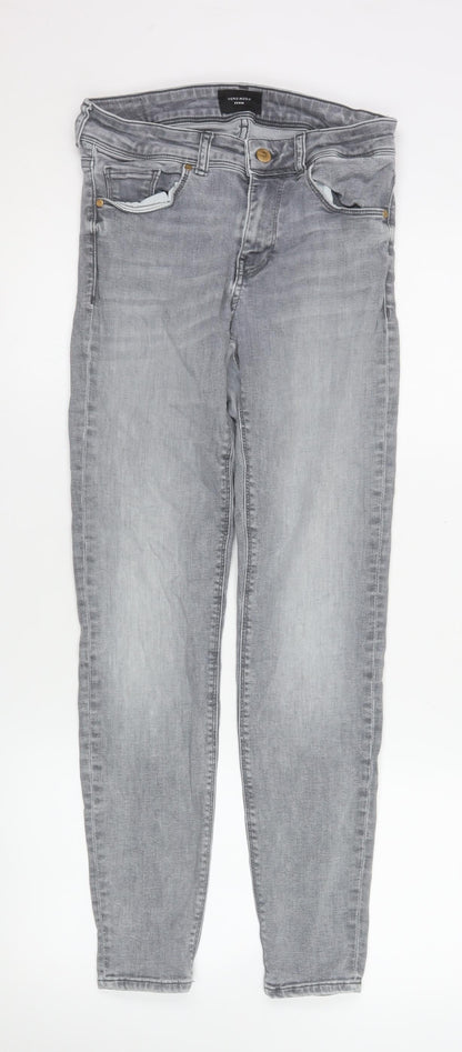 Unisex Adultss UK Size S VERO MODA Slim Fit Skinny Grey Jeans