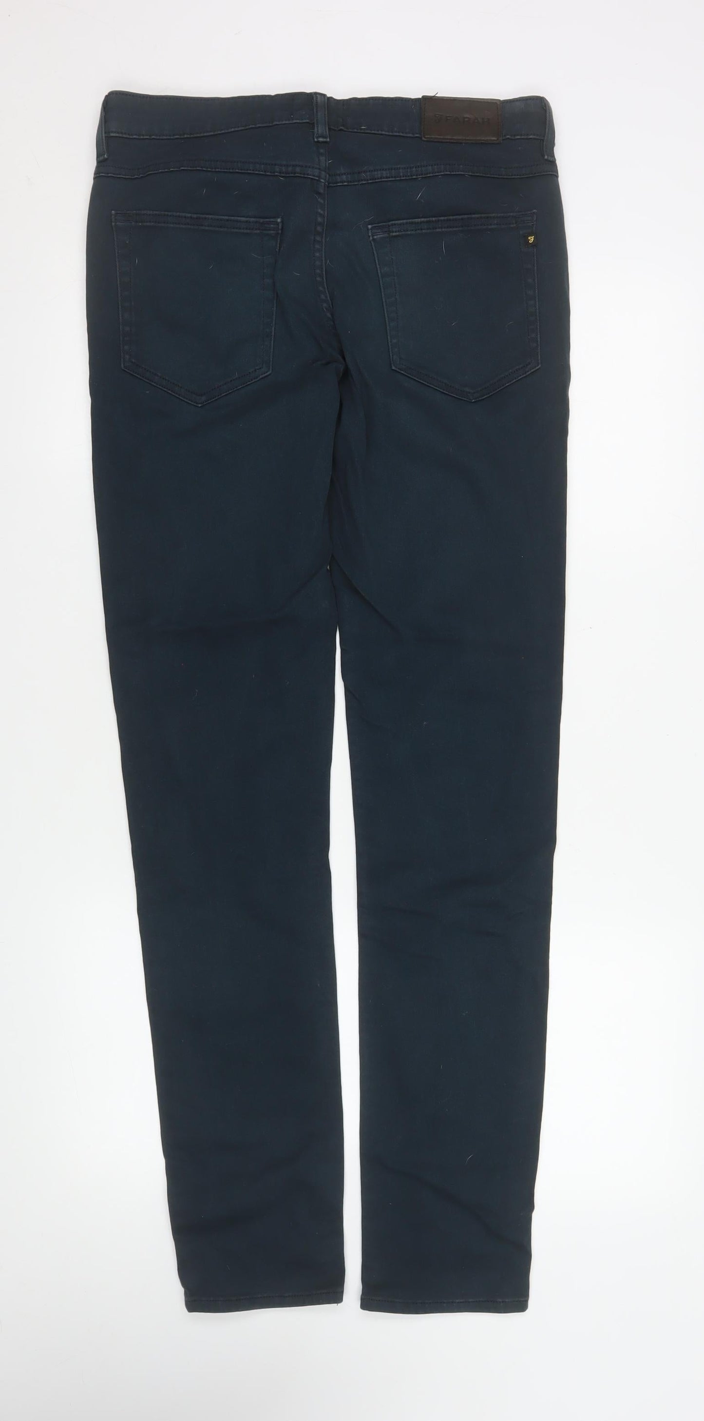 Mens UK Size M Farah Slim Fit Straight Black Jeans