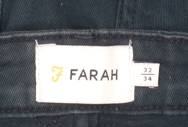 Mens UK Size M Farah Slim Fit Straight Black Jeans