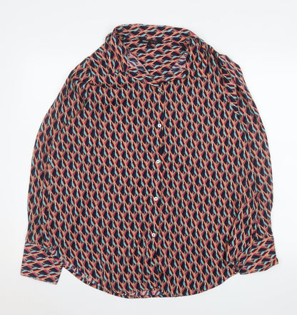 Womens UK Size L Only Multicoloured Basic Button-Up