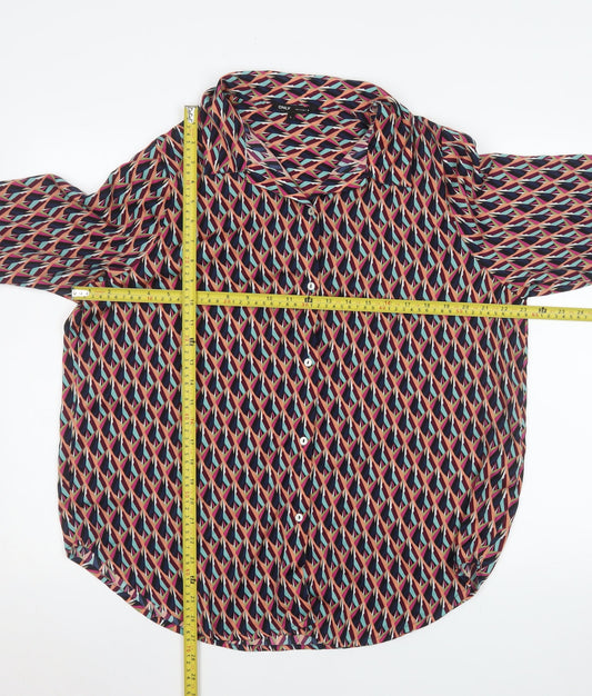 Womens UK Size L Only Multicoloured Basic Button-Up