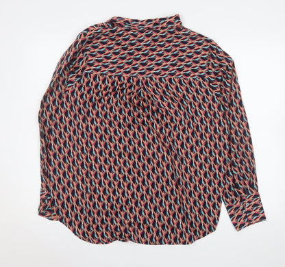 Womens UK Size L Only Multicoloured Basic Button-Up