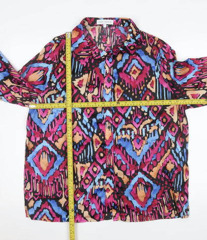 Womens UK Size 14 Marc Angelo Multicoloured Blouse Button-Up