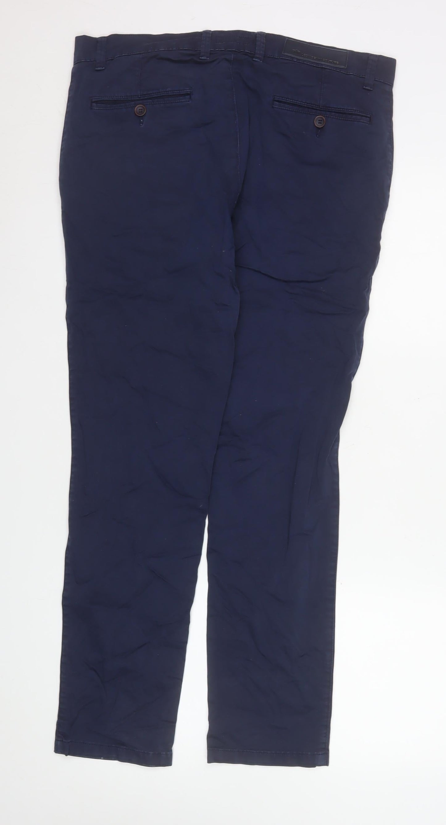 Mens UK Size 36 LCDN Regular Fit Chino Blue Trousers
