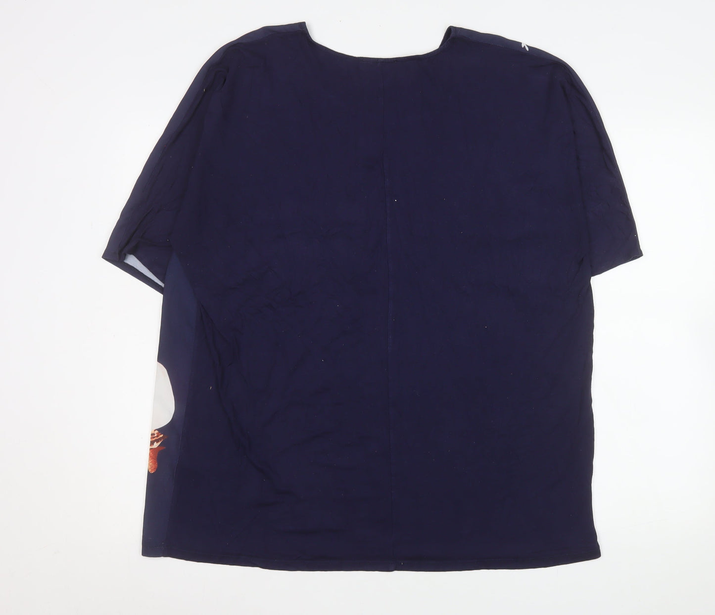 Womens UK Size L Gallery Blue Basic Blouse