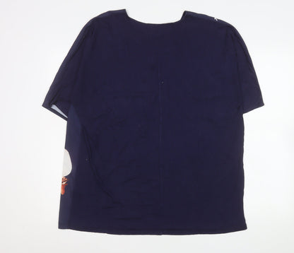 Womens UK Size L Gallery Blue Basic Blouse