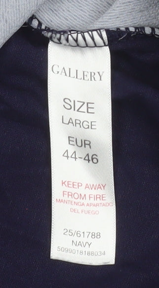 Womens UK Size L Gallery Blue Basic Blouse
