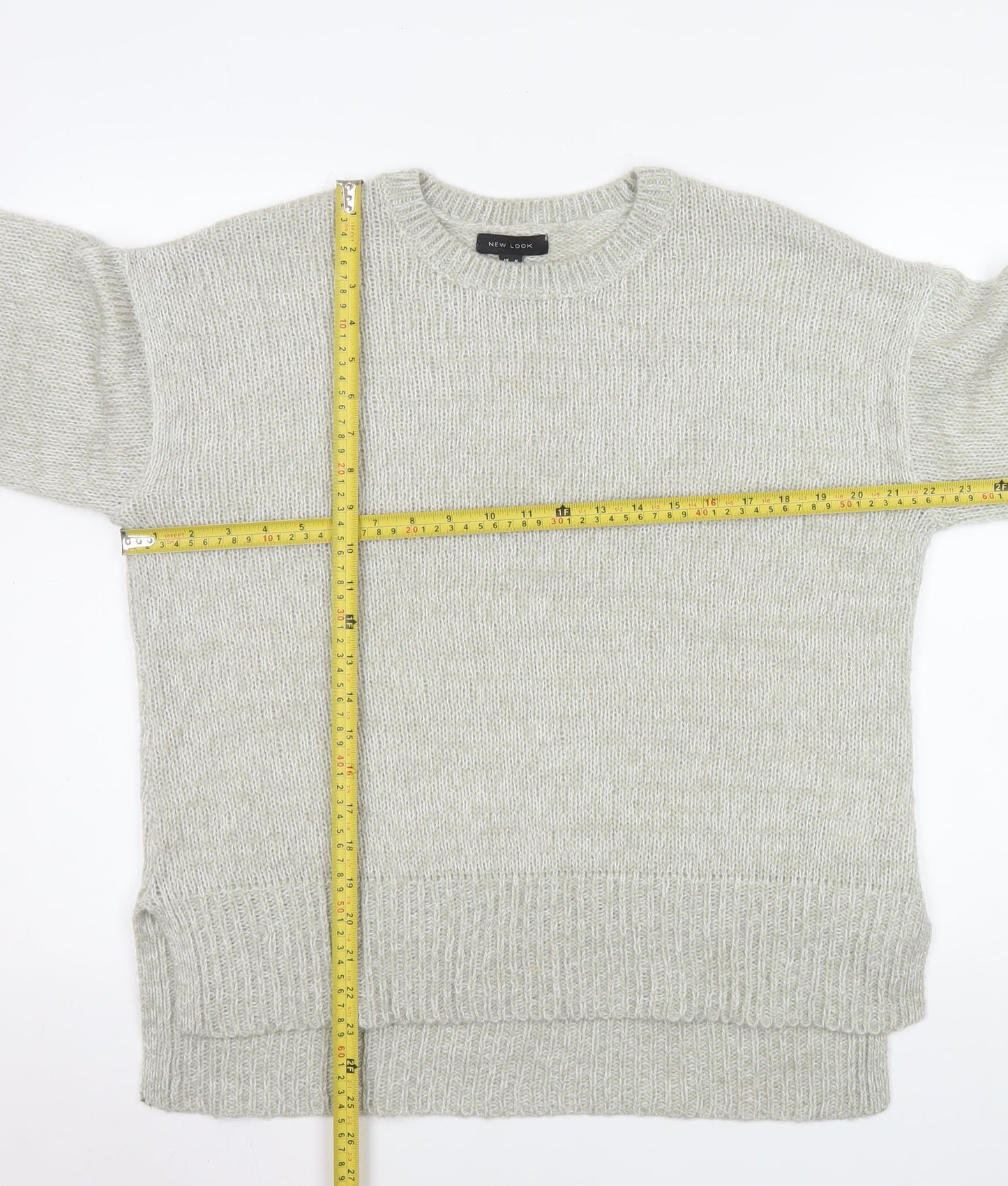 Womens UK Size M New Look Grey Pullover Jumper