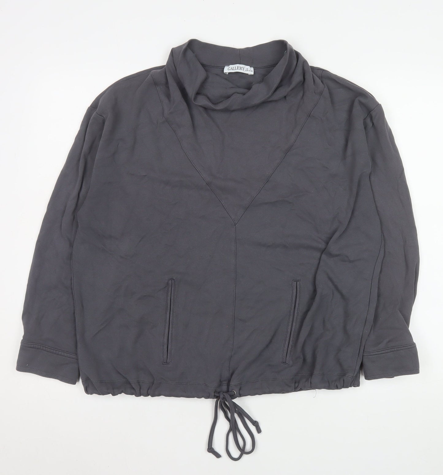 Womens UK Size 16 Gallery Grey Basic Blouse