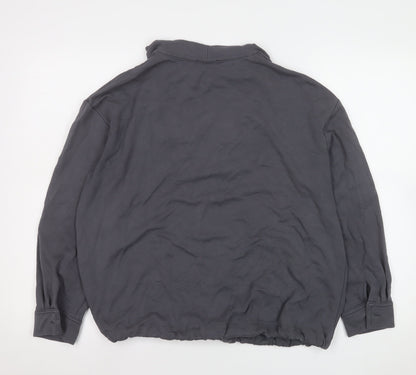 Womens UK Size 16 Gallery Grey Basic Blouse