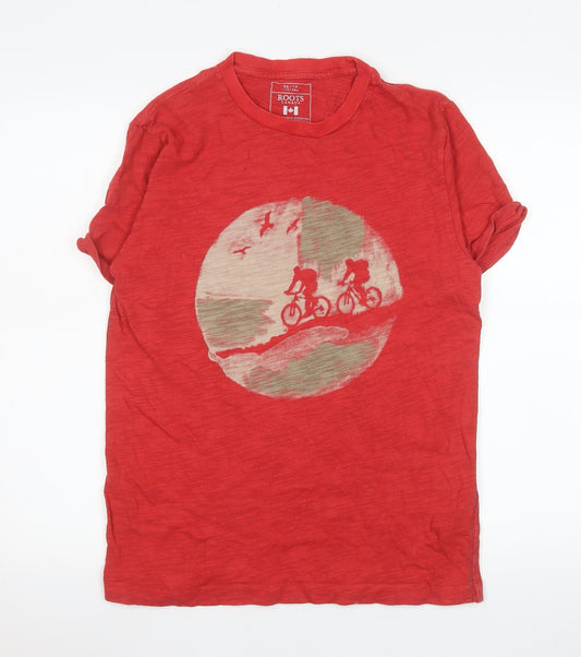 Mens UK Size XS Roots Red  T-Shirt