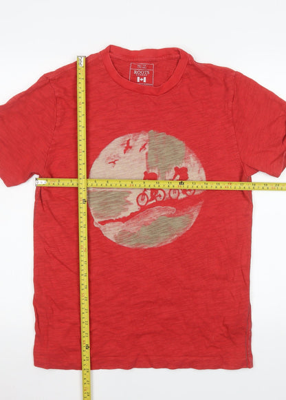 Mens UK Size XS Roots Red  T-Shirt