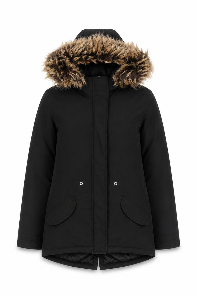 Womens UK Size M Only Black Parka Coat