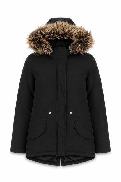Womens UK Size M Only Black Parka Coat