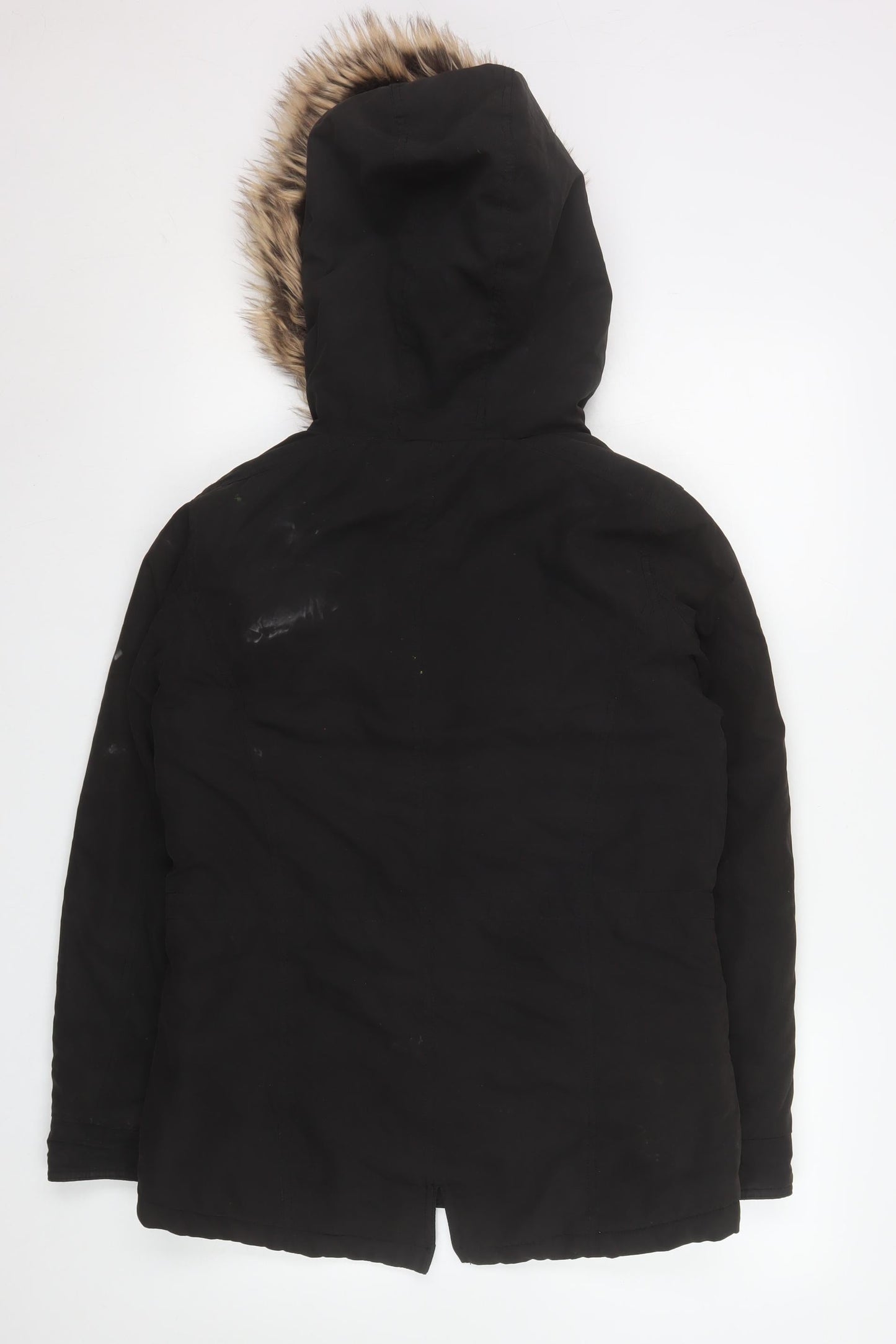 Womens UK Size M Only Black Parka Coat