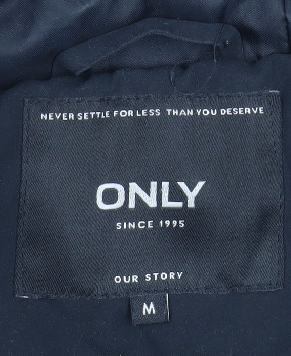 Womens UK Size M Only Black Parka Coat
