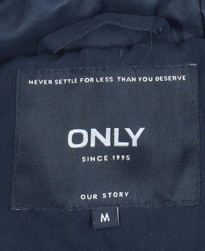 Womens UK Size M Only Black Parka Coat
