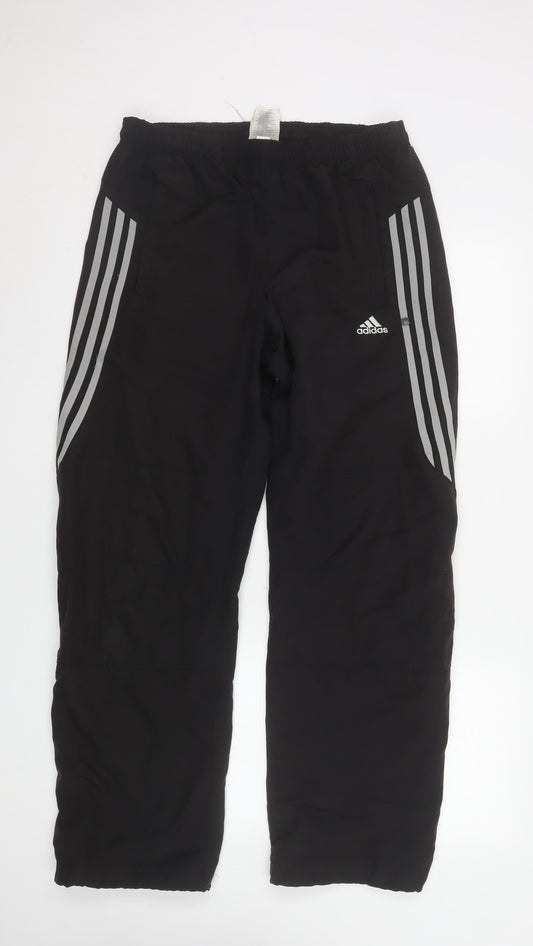 Adidas Men's Black M Track Pants Quick Dry Reflective Activewear Trousers