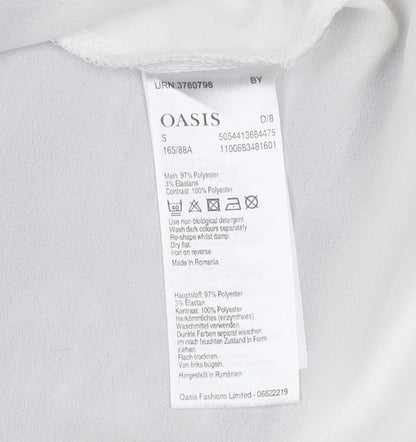 Womens UK Size 8 Oasis Grey Tunic Blouse