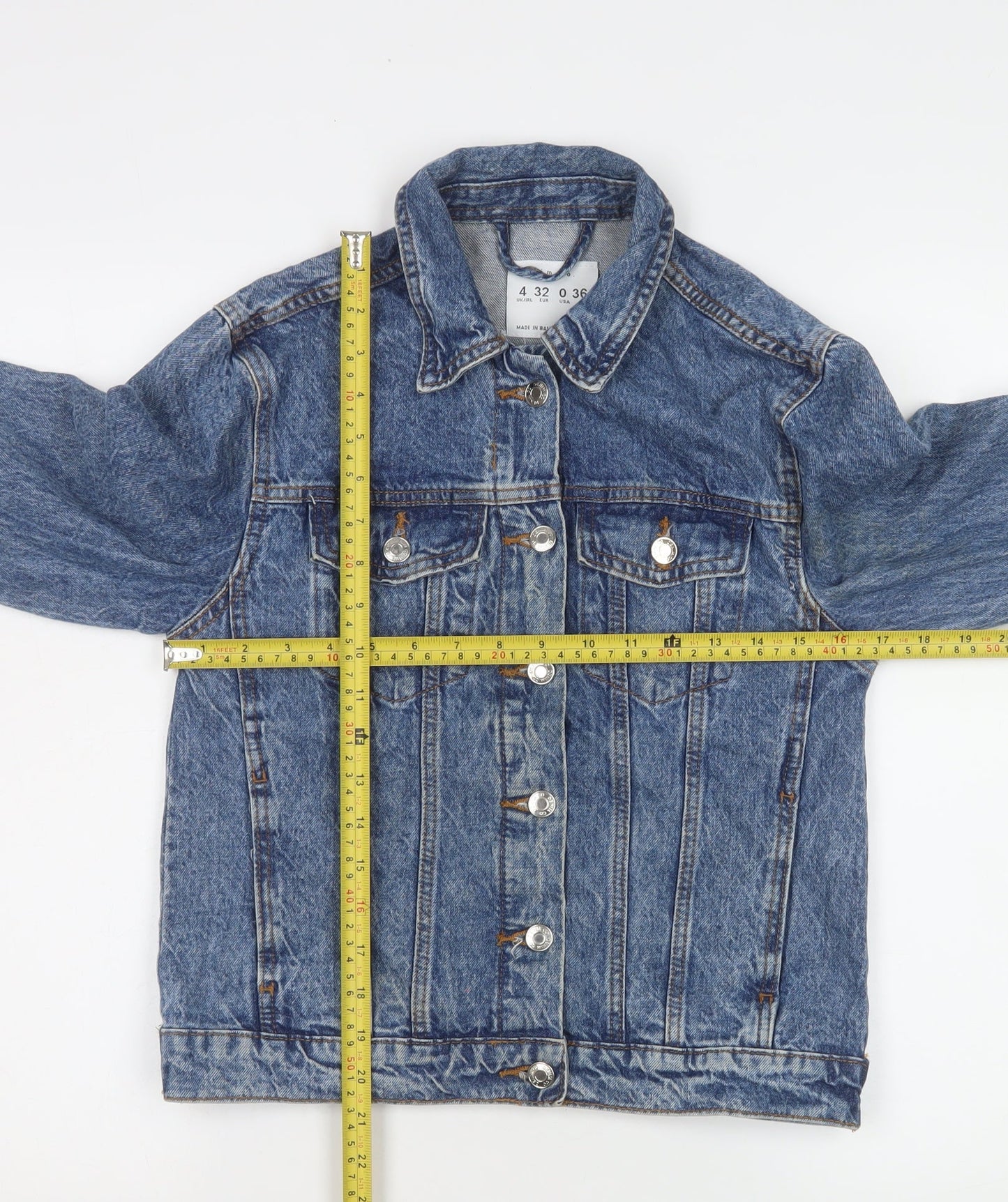 Womens UK Size 4 denim co. Blue Basic Jacket