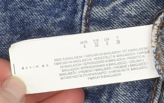 Womens UK Size 4 denim co. Blue Basic Jacket