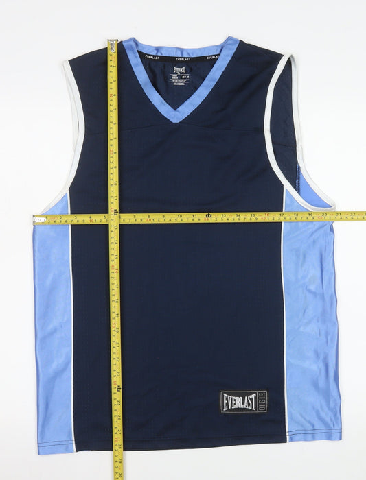 Mens UK Size M Everlast Blue BasketballGym & TrainingRunning & Jogging Tank