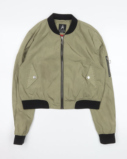 Womens UK Size 12 Atmosphere Green Bomber Jacket