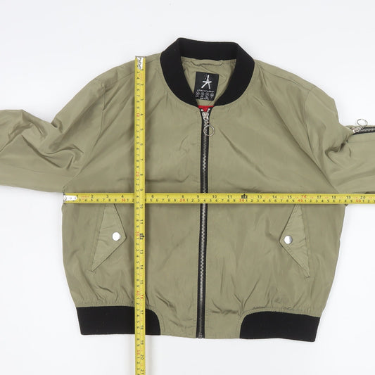 Womens UK Size 12 Atmosphere Green Bomber Jacket