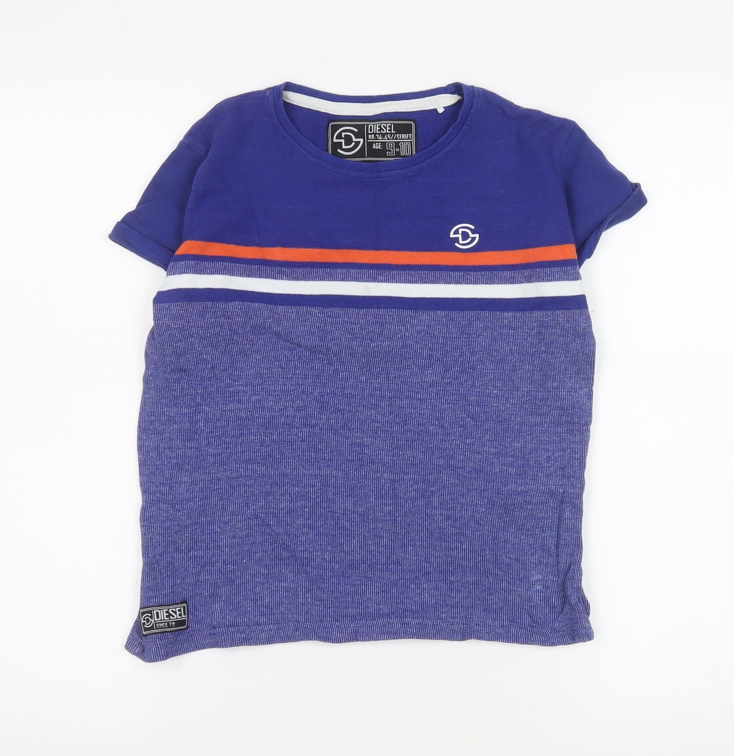 Boys UK Size 9-10 Years Diesel Blue Basic T-Shirt