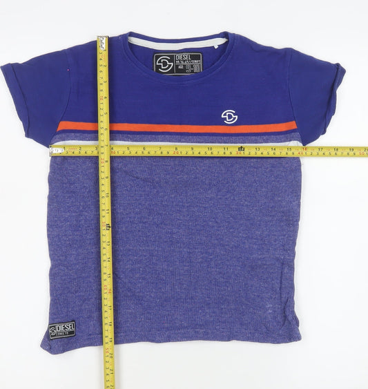 Boys UK Size 9-10 Years Diesel Blue Basic T-Shirt
