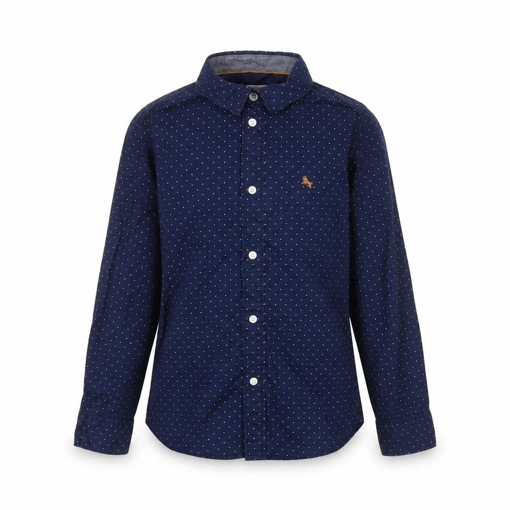 Boys UK Size 9-10 Years L.O.G.G. Blue Basic Button-Up