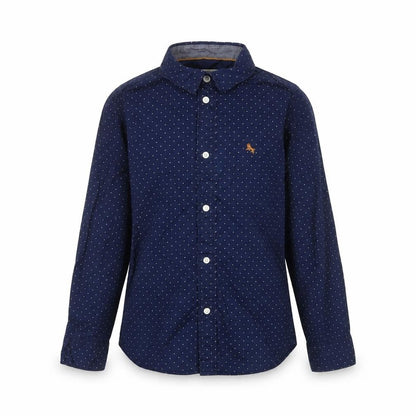 Boys UK Size 9-10 Years L.O.G.G. Blue Basic Button-Up