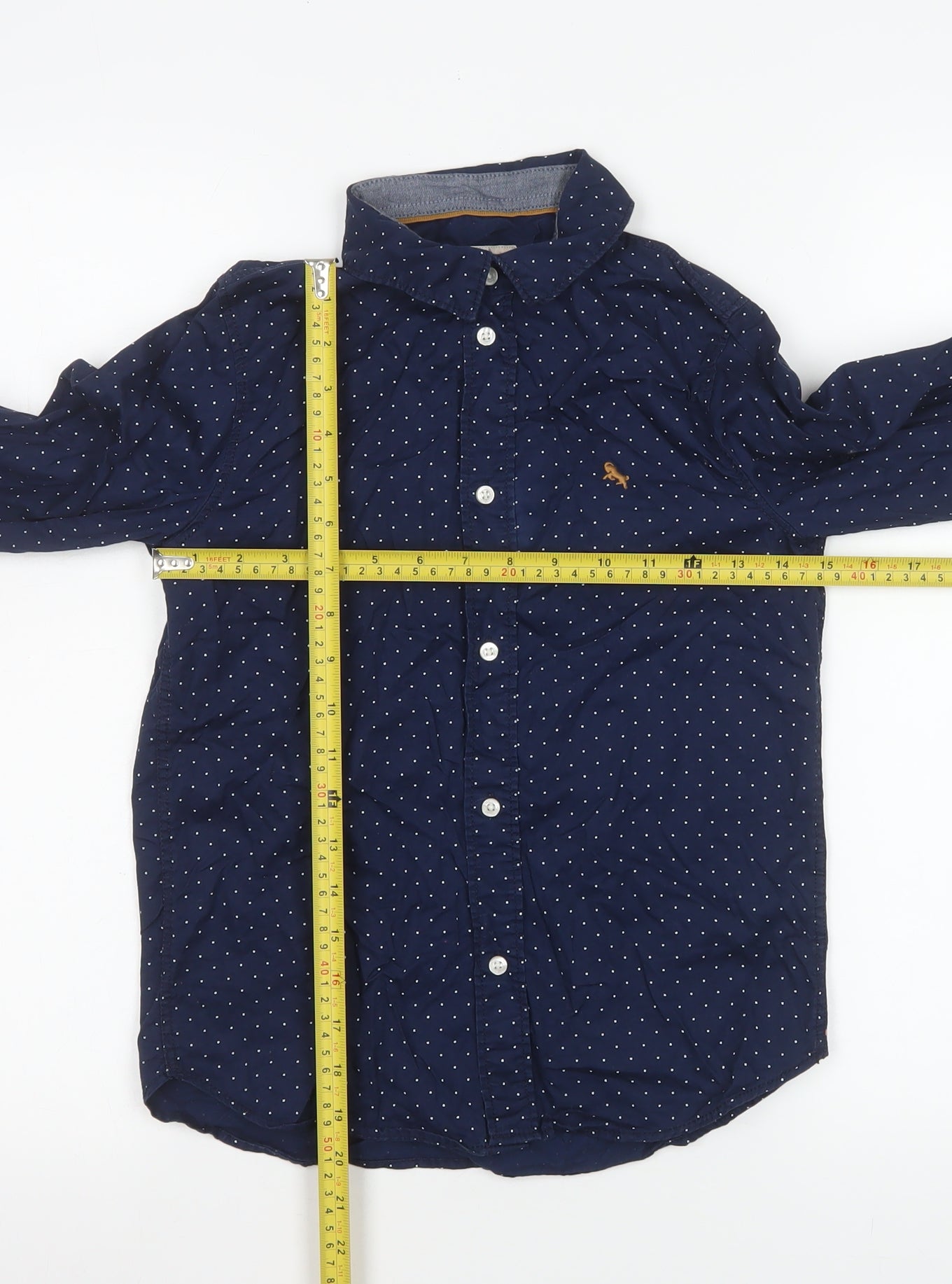 Boys UK Size 9-10 Years L.O.G.G. Blue Basic Button-Up