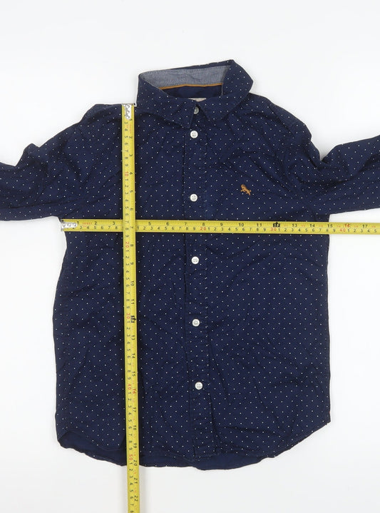Boys UK Size 9-10 Years L.O.G.G. Blue Basic Button-Up