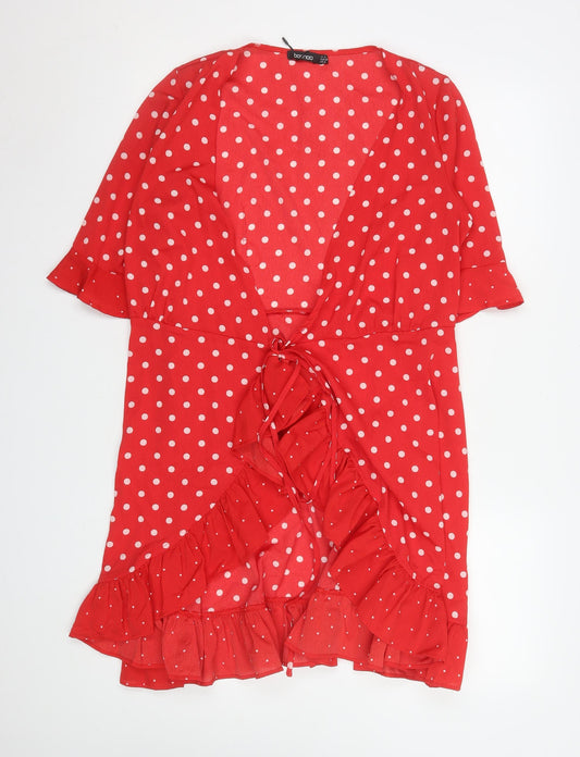 Womens UK Size 10 Boohoo Wrap Dress