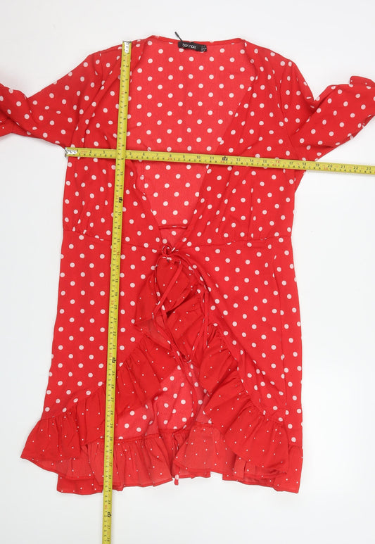 Womens UK Size 10 Boohoo Wrap Dress