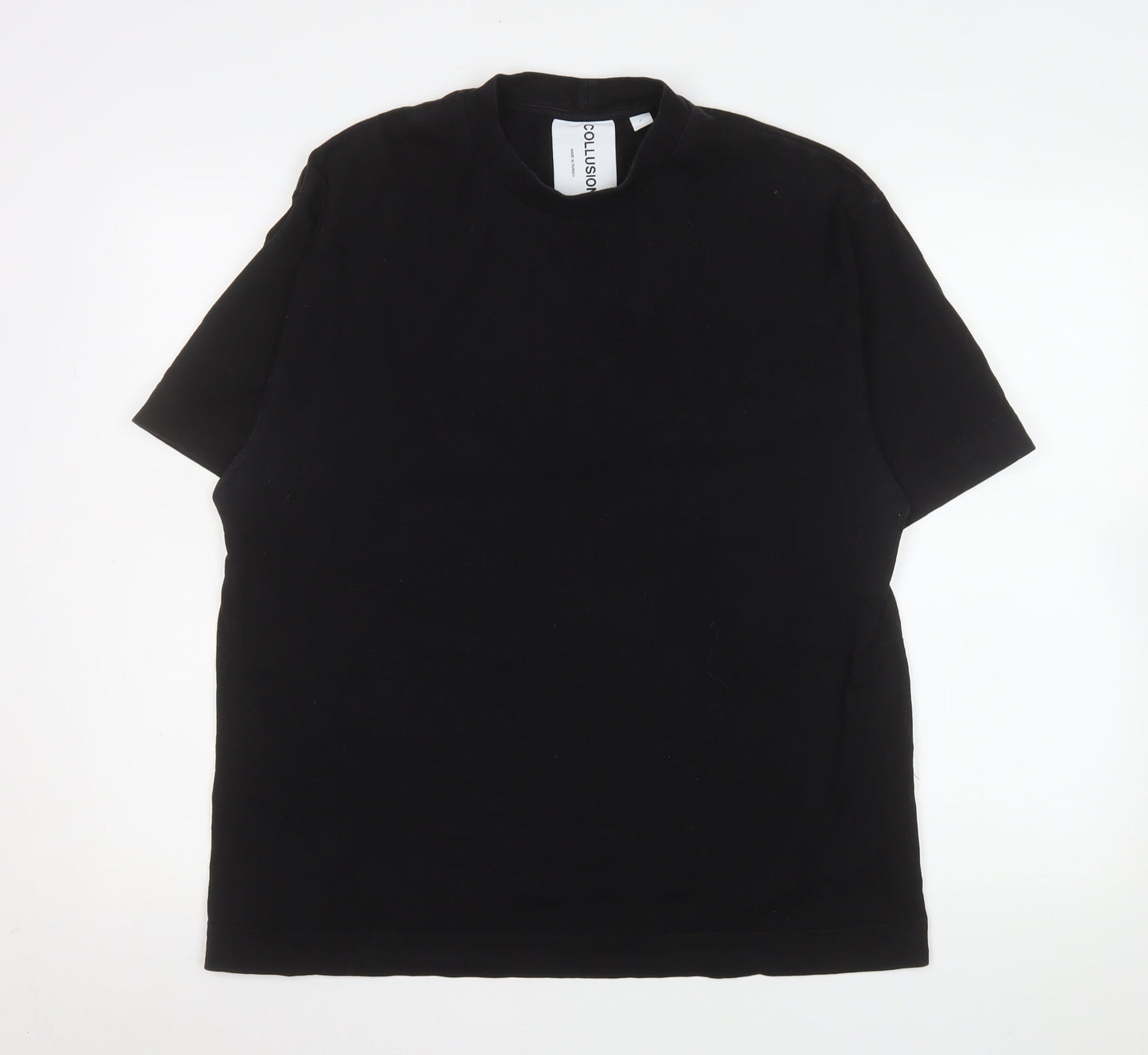 Mens UK Size L COLLUSION Black  T-Shirt