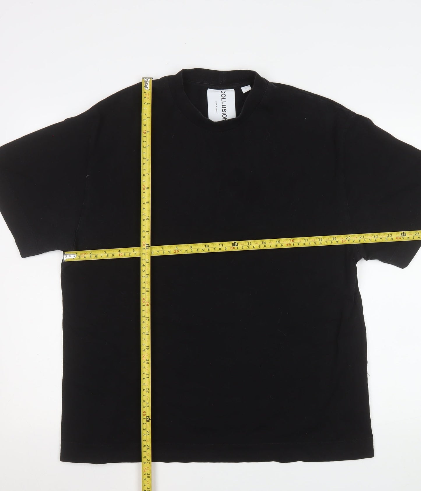 Mens UK Size L COLLUSION Black  T-Shirt