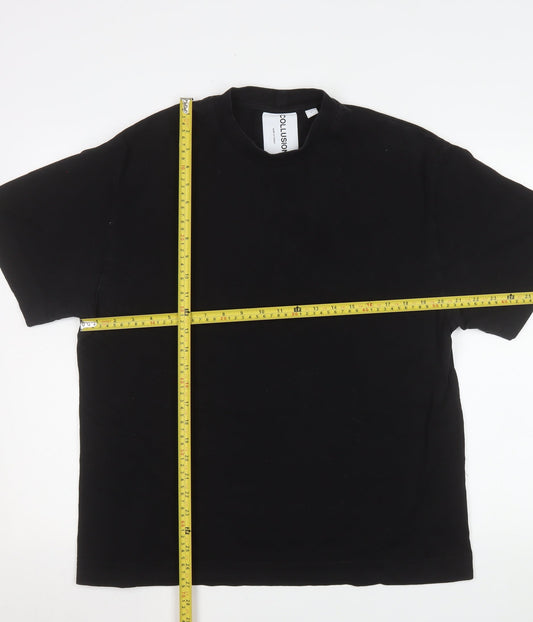 Mens UK Size L COLLUSION Black  T-Shirt