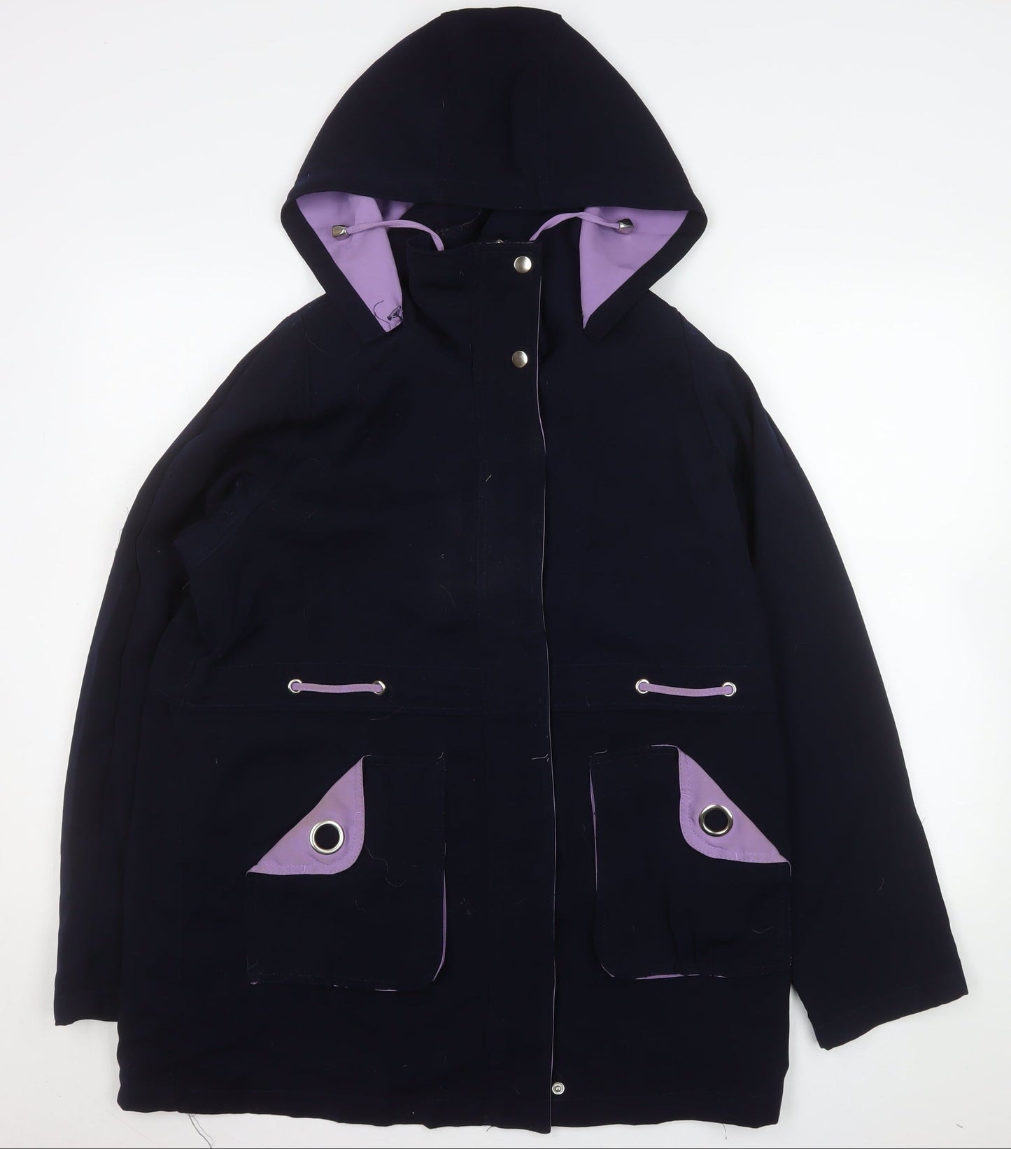 Womens UK Size 14 EWM Blue Parka Coat
