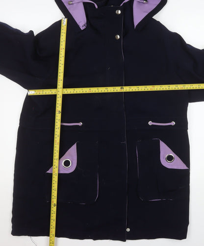Womens UK Size 14 EWM Blue Parka Coat