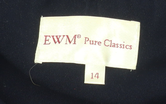 Womens UK Size 14 EWM Blue Parka Coat
