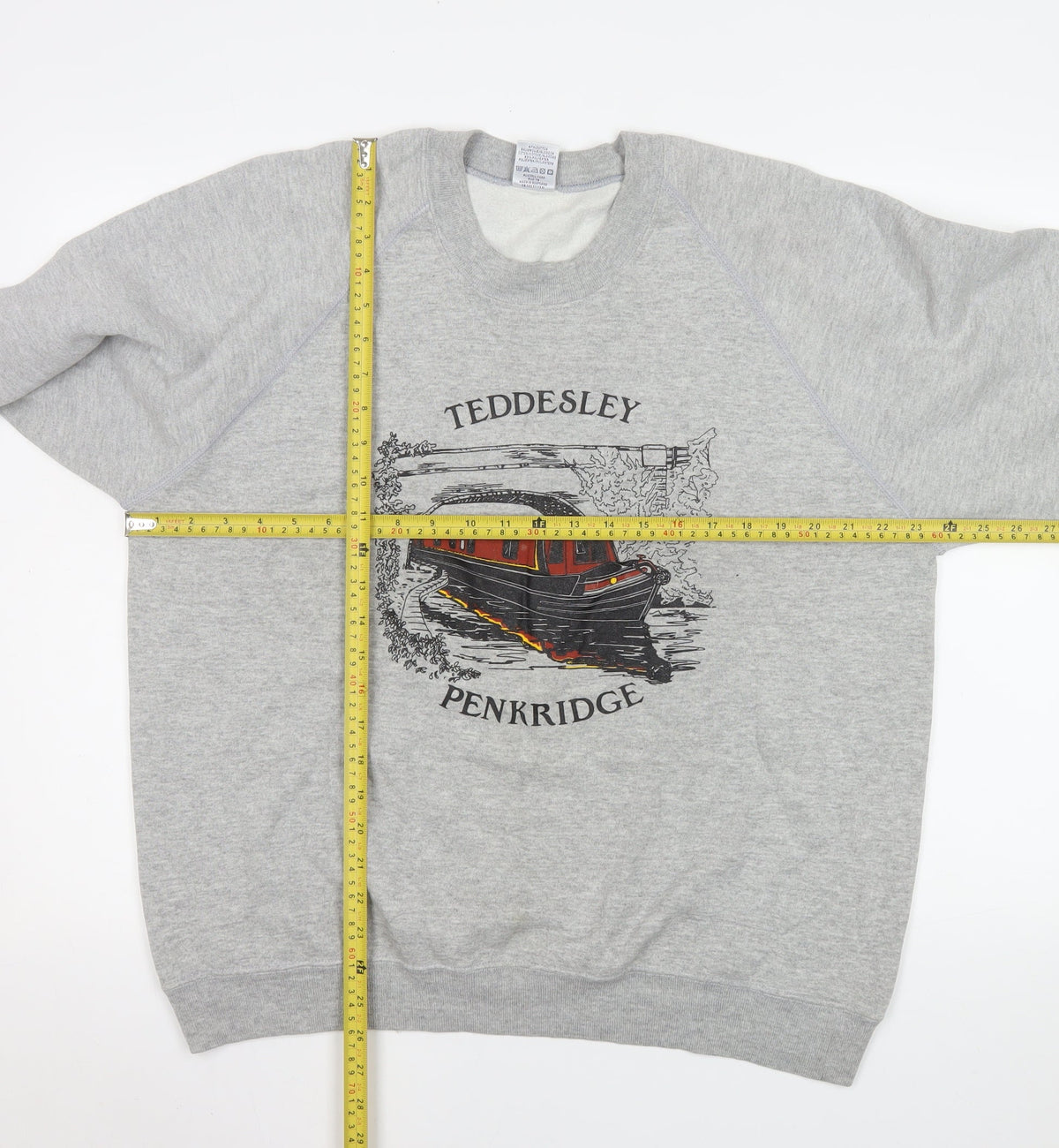 Mens UK Size XL JERZEES Grey Pullover Sweatshirt