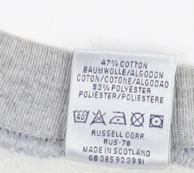 Mens UK Size XL JERZEES Grey Pullover Sweatshirt