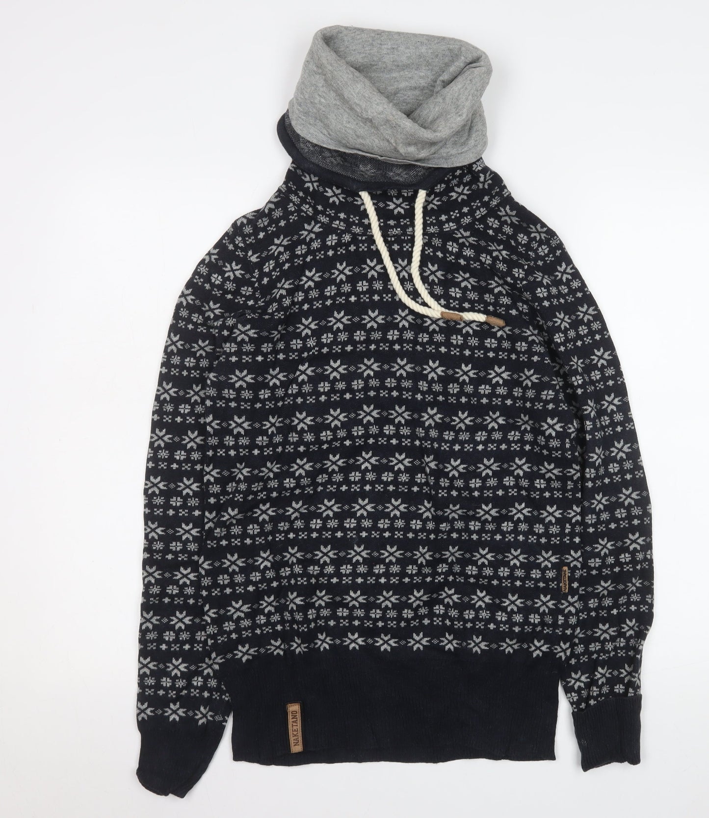 Mens UK Size M Naketano Black Pullover Sweatshirt