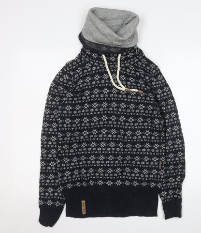 Mens UK Size M Naketano Black Pullover Sweatshirt